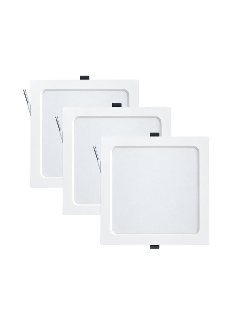 MAAT 20W LED Backlit Panel Light, 3 PCS, 8 Inch Square Recessed Ceiling Light, 6500K Cool White, 1980 Lumens, 100W Equivalent, AC 185-265V - Image 2