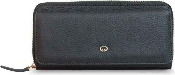 Guard Matte Black Leather Women's Wallet  - Image 1