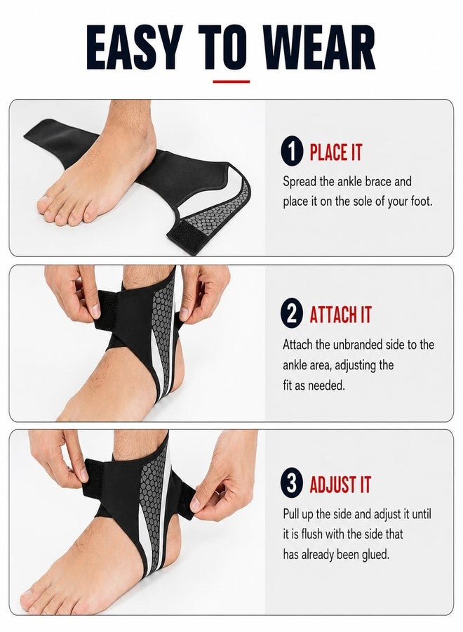 KNH MART KNNH MART Premium Adjustable Ankle Support Brace for Men & Women | Breathable Anti-Slip Ankle Supporter for Sports, Sprain Relief & Daily Use - Image 3