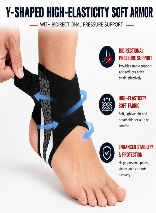 KNH MART KNNH MART Premium Adjustable Ankle Support Brace for Men & Women | Breathable Anti-Slip Ankle Supporter for Sports, Sprain Relief & Daily Use - Image 5