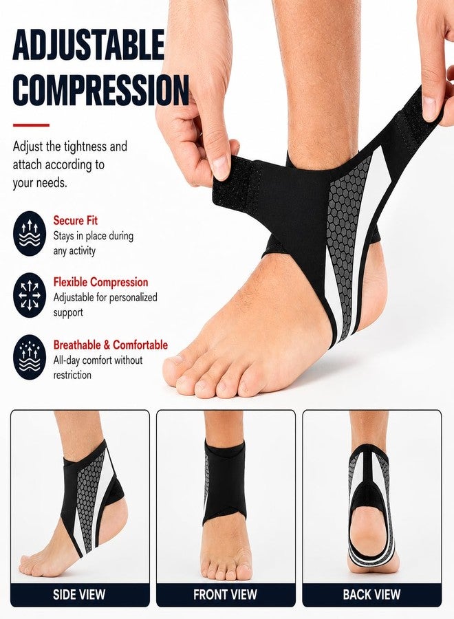 KNH MART KNNH MART Premium Adjustable Ankle Support Brace for Men & Women | Breathable Anti-Slip Ankle Supporter for Sports, Sprain Relief & Daily Use - Image 4