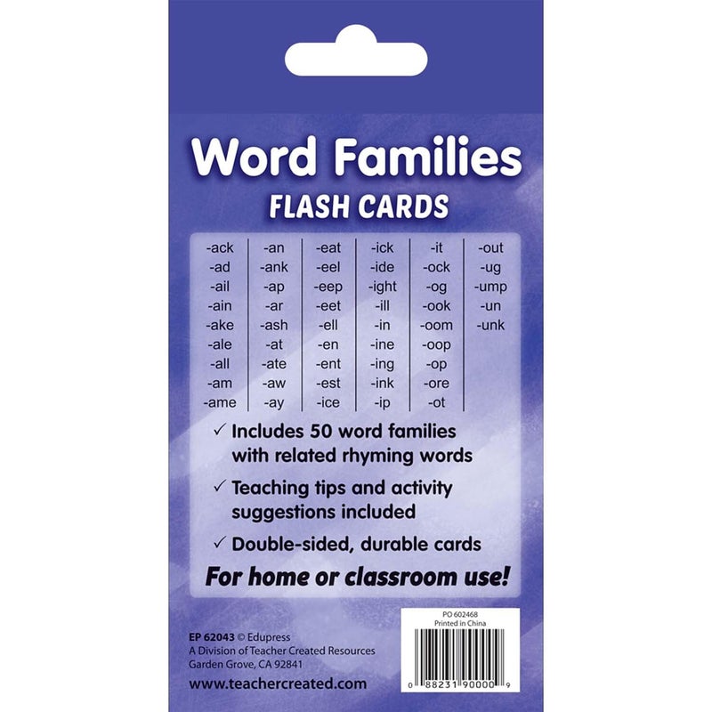 Teacher Created Resources Word Families Flash Cards (EP62043) - Image 4