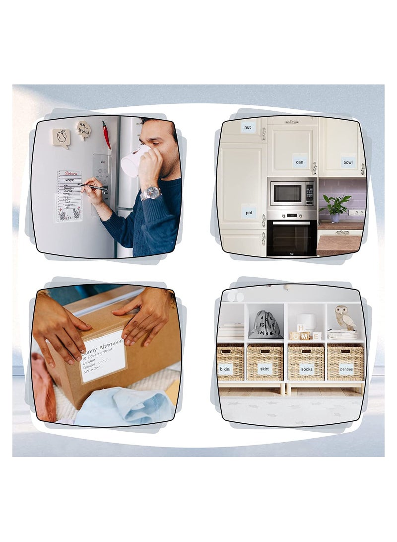 SOLARAE 20 قطعة حامل بطاقة ضريبة السيارة، حامل تصريح مربع حامل بطاقة الزجاج الأمامي ذاتي اللصق حامل تصريح وقوف السيارات حامل قرص السيارة الزجاج الأمامي للتصاريح والشارات والتذاكر والصور وبطاقات العمل (4.13*4.13 بوصة) - Image 2