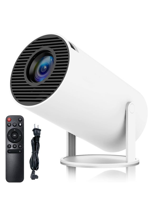 جهاز عرض ذكي HY300 بدقة 4K، تقنية LCD، يدعم Wi-Fi 6، منافذ HDMI وUSB، سطوع 280 لومن ANSI، إمكانية الدوران بزاوية 180 درجة. - Image 1
