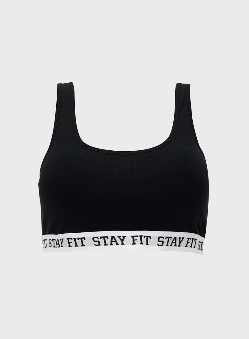 DeFacto Logo Band Bra