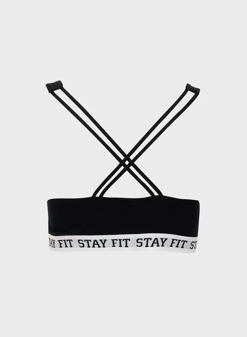 DeFacto Logo Band Bra