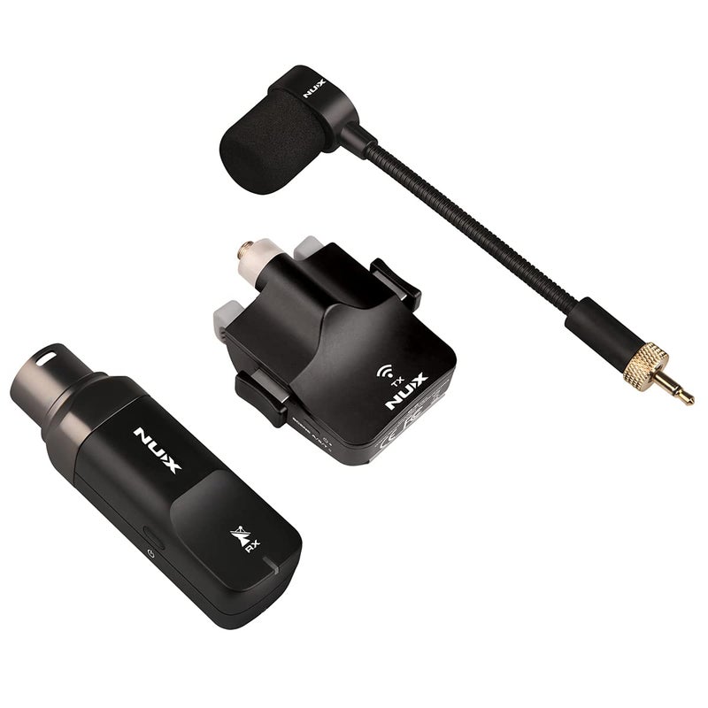 NUX B-6 Saxophone Wireless System with Charging Case,Operation Range of 20 Meters,High-Resolution 24- bit/44.1kHz Audio,2.4GHz Wireless Saxophone Microphone - Image 3