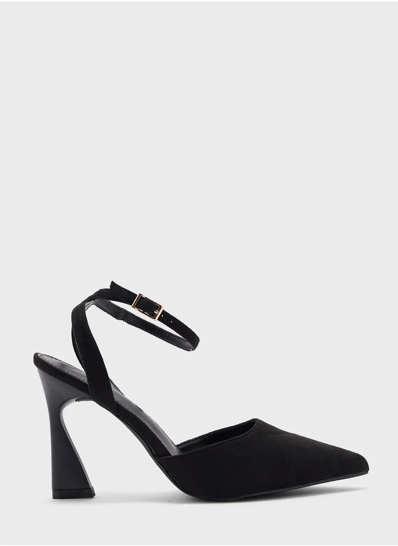 ELLA Flared Heel Sling Back Pump