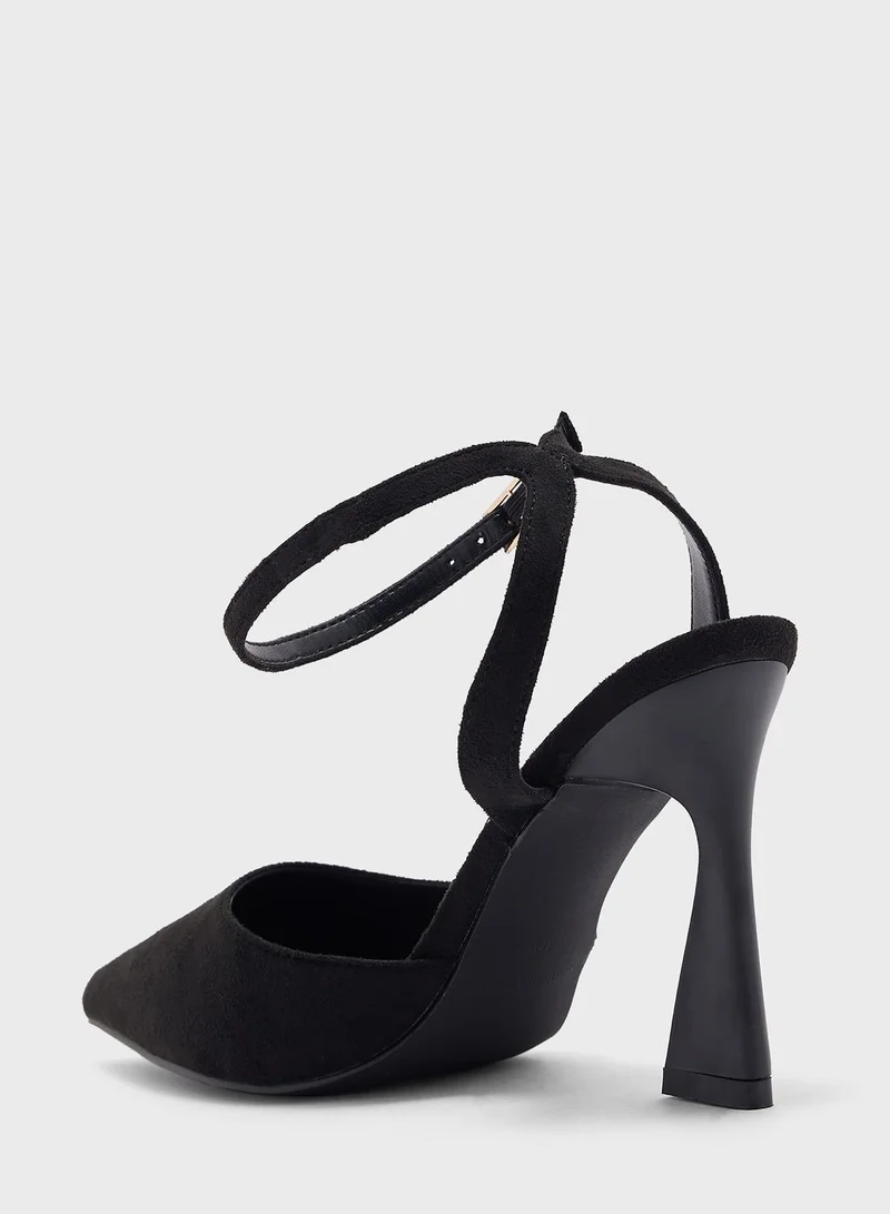 ELLA Flared Heel Sling Back Pump