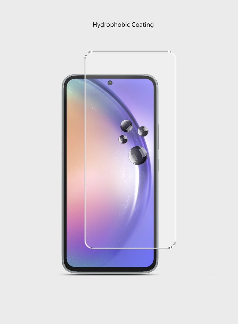 Techie قطعتان من واقي الشاشة الزجاجي عالي الدقة لهاتف سامسونج جالاكسي A54 - مضاد للانعكاس ومضاد للفقاعات وصلابة 9H 0.33 مم وحواف مستديرة وسهلة التركيب - Image 4