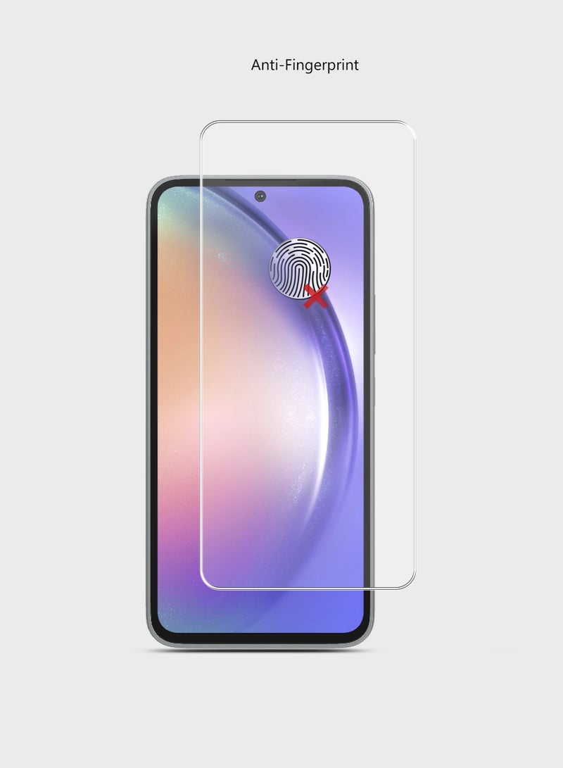 Techie قطعتان من واقي الشاشة الزجاجي عالي الدقة لهاتف سامسونج جالاكسي A54 - مضاد للانعكاس ومضاد للفقاعات وصلابة 9H 0.33 مم وحواف مستديرة وسهلة التركيب - Image 2