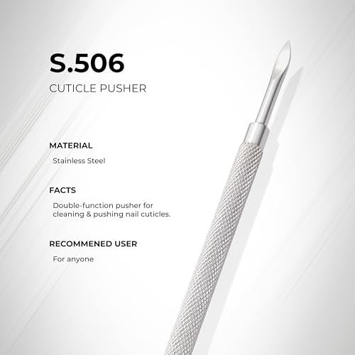 NGHIA دافع NGHIA - S-506 (فولاذ مقاوم للصدأ) | منظف أظافر مزدوج الطرف ودافع ملعقة | جودة ممتازة للعناية بالأظافر | تصميم مريح | مناسب للاستخدام المهني والمنزلي - Image 3