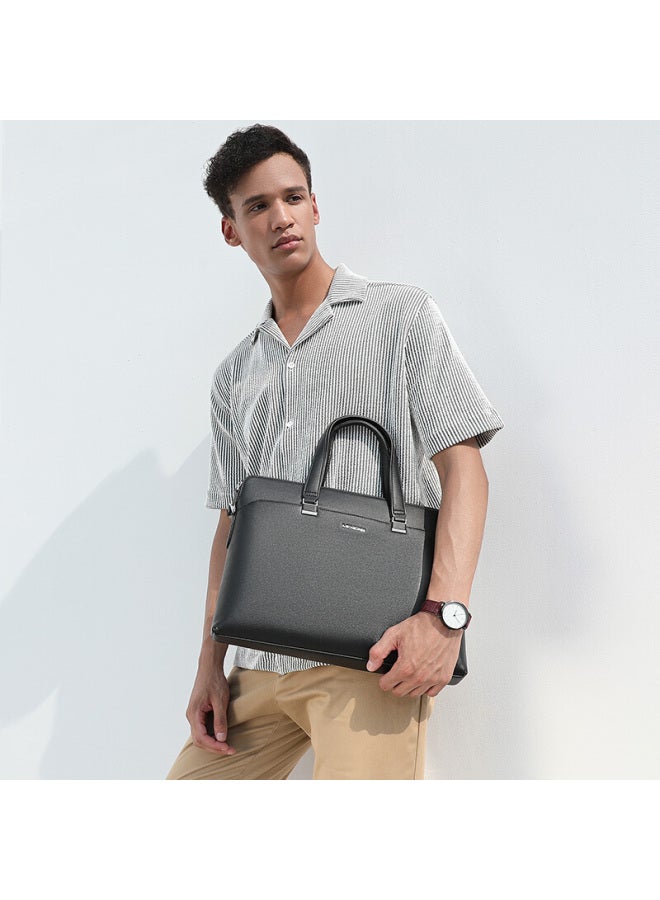 Scarecrow Men's Briefcase, Business Handbag, Office Travel, Lawyer, Casual Shoulder Crossbody Bag, 14-inch Laptop Bag - Image 2