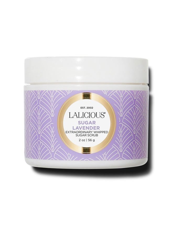 LALICIOUS Sugar Lavender Extraordinary Whipped Sugar Scrub - Cane Sugar Body Scrub with Coconut Oil & Honey, No Parabens (2 Ounces) - Image 1