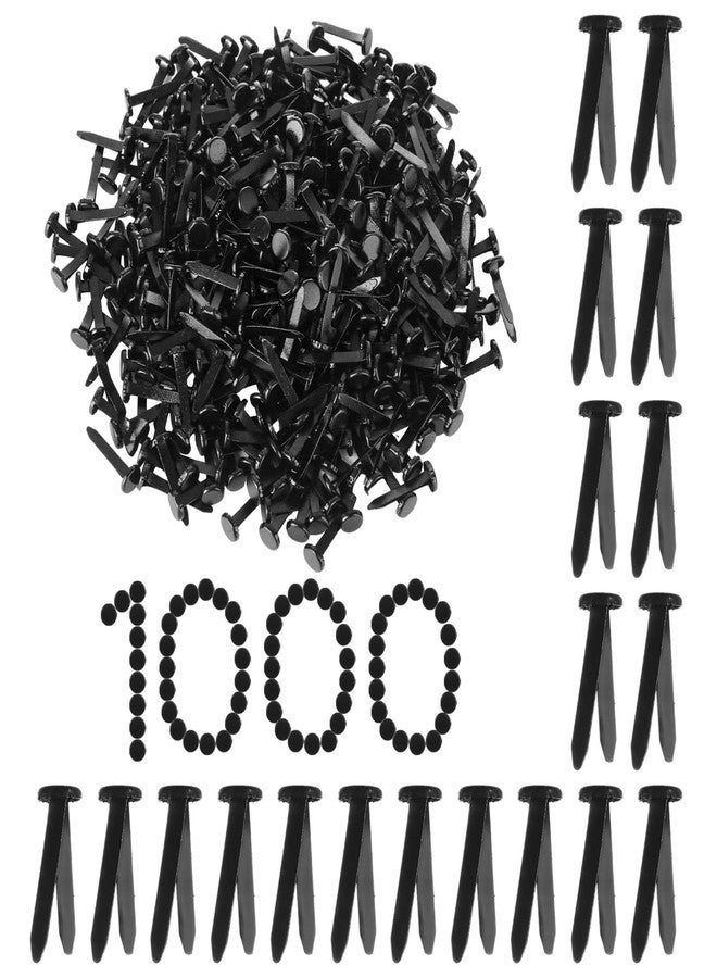 MIVIDE 1000 Pack Paper Fasteners Large 5/16”x 1”, Round Brass Fasteners Plated Split Pins, DIY Art Craft Accessories, Scrapbooking Brads, Craft Pins Pushpin(Black) - Image 1