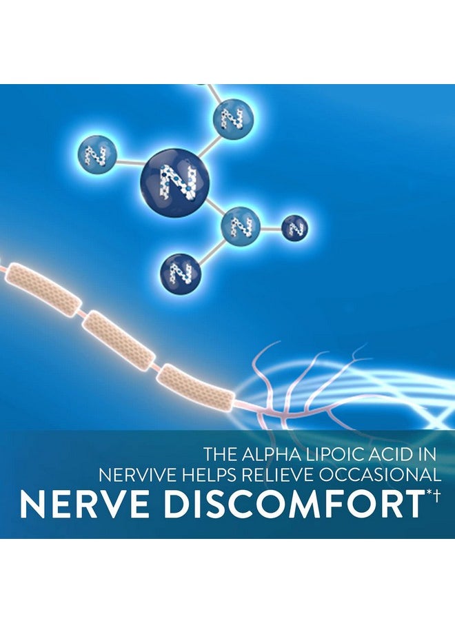 Nervive - Nerve Relief With Alpha Lipoic Acid To Help Reduce Nerve Aches Weakness & Discomfort In Fingers Hands Toes & Feet*† Ala Vitamins B12 B6 & B1 Turmeric Ginger 30 Daily Tablets - Image 1