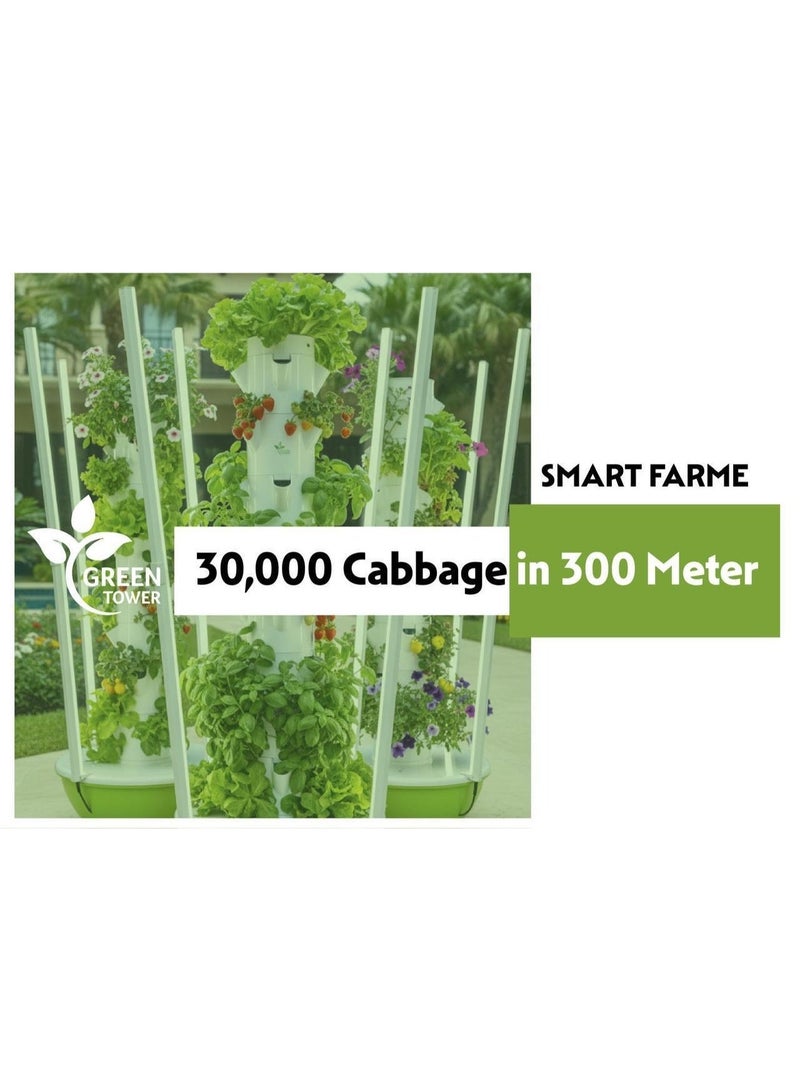 برج نظام زراعة مائية مع 36 وعاءً عموديًا، برج زراعة مائية بتدوير تلقائي للمياه، حديقة للأعشاب والفواكه والخضروات (9 طبقات) - Image 5