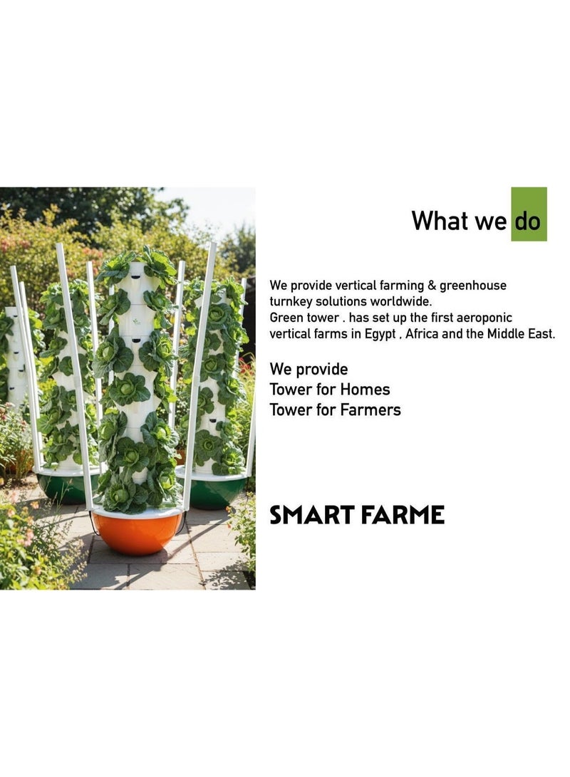 برج نظام زراعة مائية مع 36 وعاءً عموديًا، برج زراعة مائية بتدوير تلقائي للمياه، حديقة للأعشاب والفواكه والخضروات (9 طبقات) - Image 4