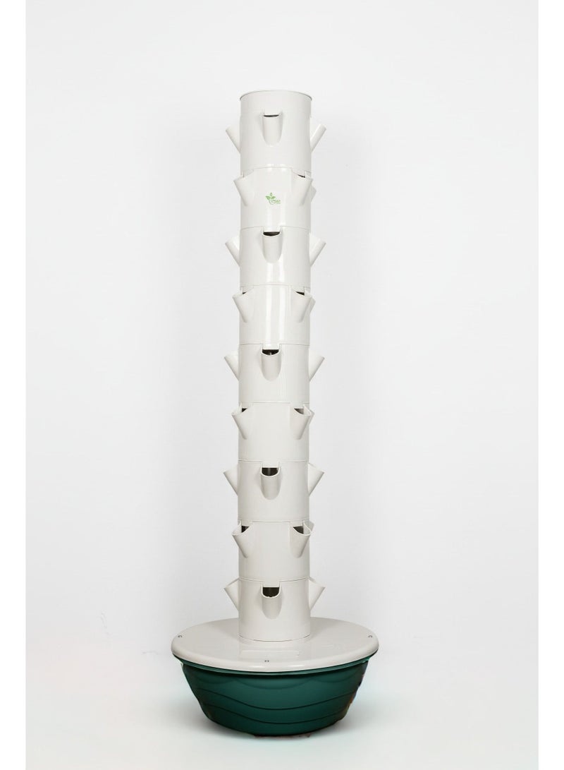 برج نظام زراعة مائية مع 36 وعاءً عموديًا، برج زراعة مائية بتدوير تلقائي للمياه، حديقة للأعشاب والفواكه والخضروات (9 طبقات) - Image 1