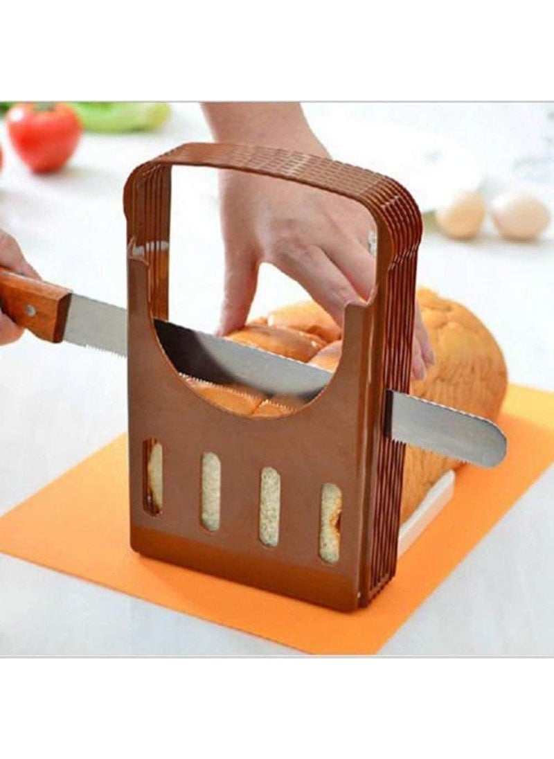 Gopinath Autolink Gopinath Autolink Foldable Practical Bread Cutter Loaf Tort Slicing Cutting Slicing Guide Dough Cut Frame Kitchen Tool Bread Slicer 1 Pcs  - Image 2