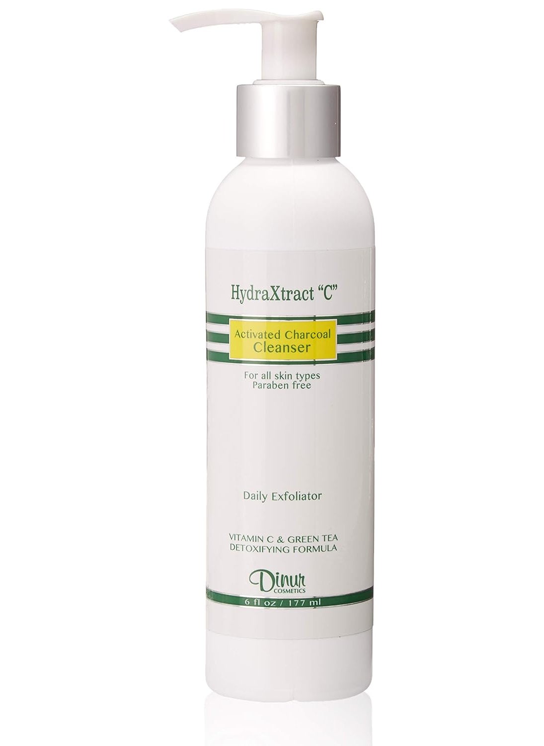 Dinur Cosmetics HydraXtract C Activated Charcoal Cleanser Daily Exfoliator for Deep Cleansing Removes Dirt  Makeup Rich in Vitamin C for All Skin Types 6 fl oz 177 ml 