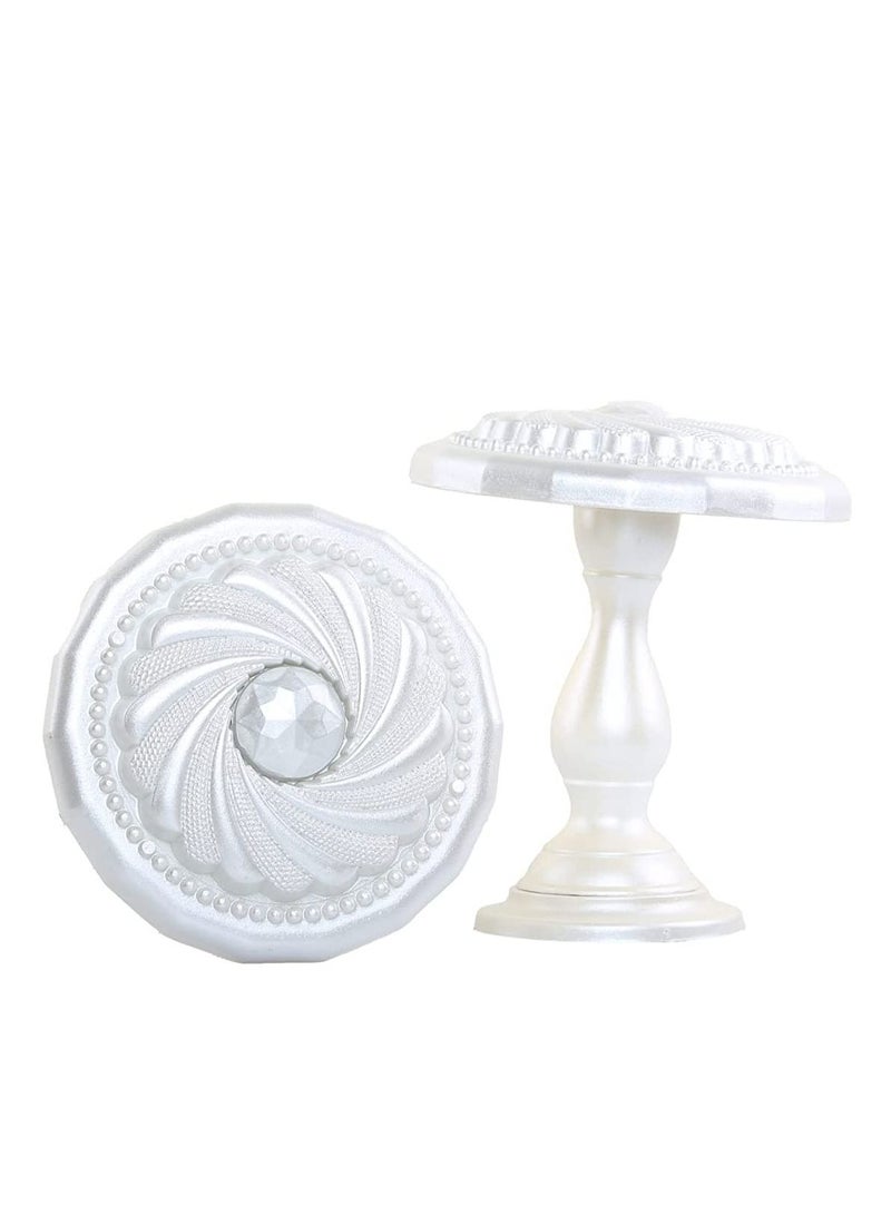 IDT 1 Pair Curtain Holdbacks Window Tie Backs Holders For Bedroom Wall Office Decor Home Sheer Blackout Drapes Blind Curtains Decorations Accessories Buckle Hooks Silver Colour - Image 2