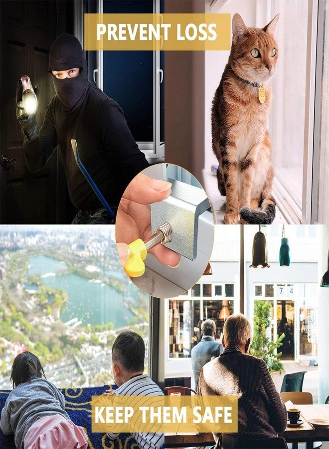 Visharni قفل نافذة منزلقة شديد التحمل من فيشارني مع مفتاح - مشبك ألومنيوم قابل للتعديل بدون حفر للنوافذ والأبواب المنزلقة (2) - Image 5