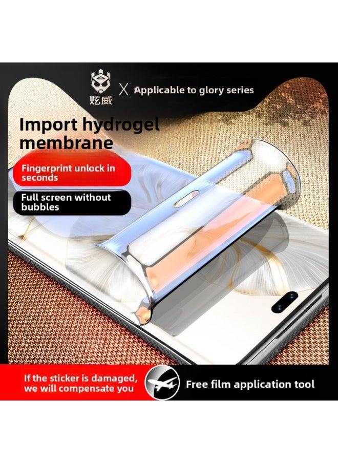 Generic - Applicable To For Huawei Glory 300/200/100Pro Mobile Phone Film X60/x50gt Hydraulic 90/80/70/60 Steel-Color:Anti-peep★Ceramic Membrane [full Screen Without Warping★Fingerprint Unlocking In Seconds] 1 Piece-Size:For Huawei Nova 10 Pro - Image 1