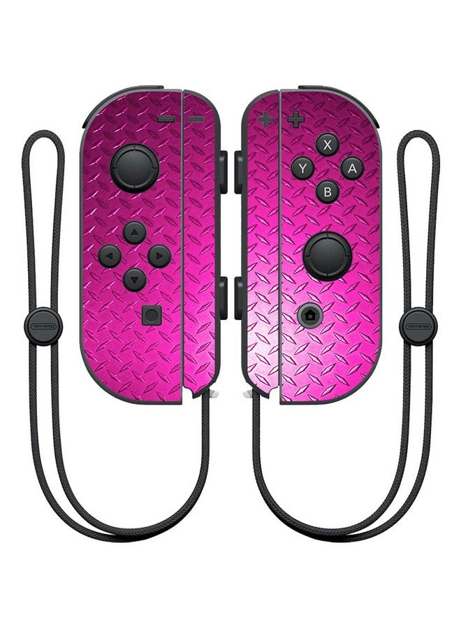 مايتي سكينز غلاف Mightyskins متوافق مع وحدة تحكم Nintendo Joy Con، غطاء لاصق ولوحة ماسية وردية - Image 1