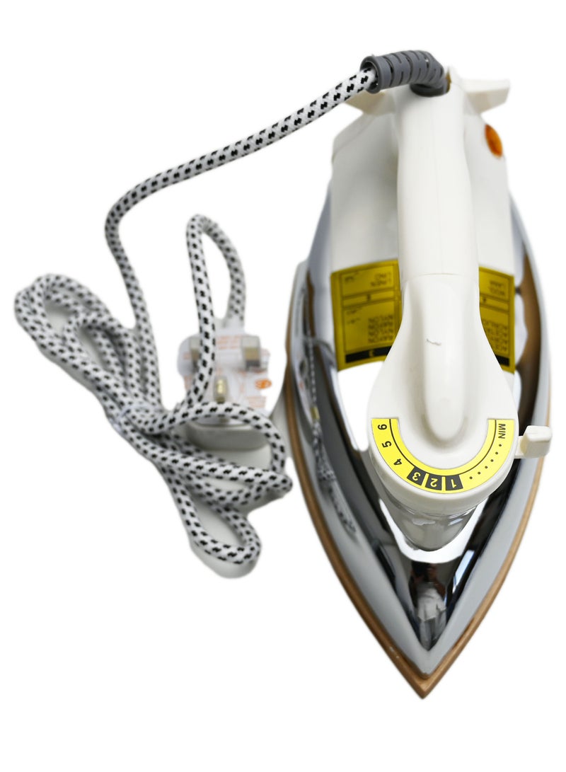 1200W Heavy Weight Dry Iron - Heavy Duty Deluxe Automatic Iron Non Stick Sole Plate, Temperature Control, Indicator Lights, Overheat Protected | Ideal For Perfect Ironing For All Fabrics  - Image 3