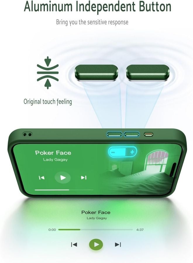 ثسؤشسث غطاء خلفي لهاتف آيفون 15 برو، غطاء خلفي مقاوم للصدمات بالكامل، غطاء خلفي غير لامع وشفاف، غطاء هاتف نحيف لهاتف أبل 15 برو (2023) (أخضر) - Image 4