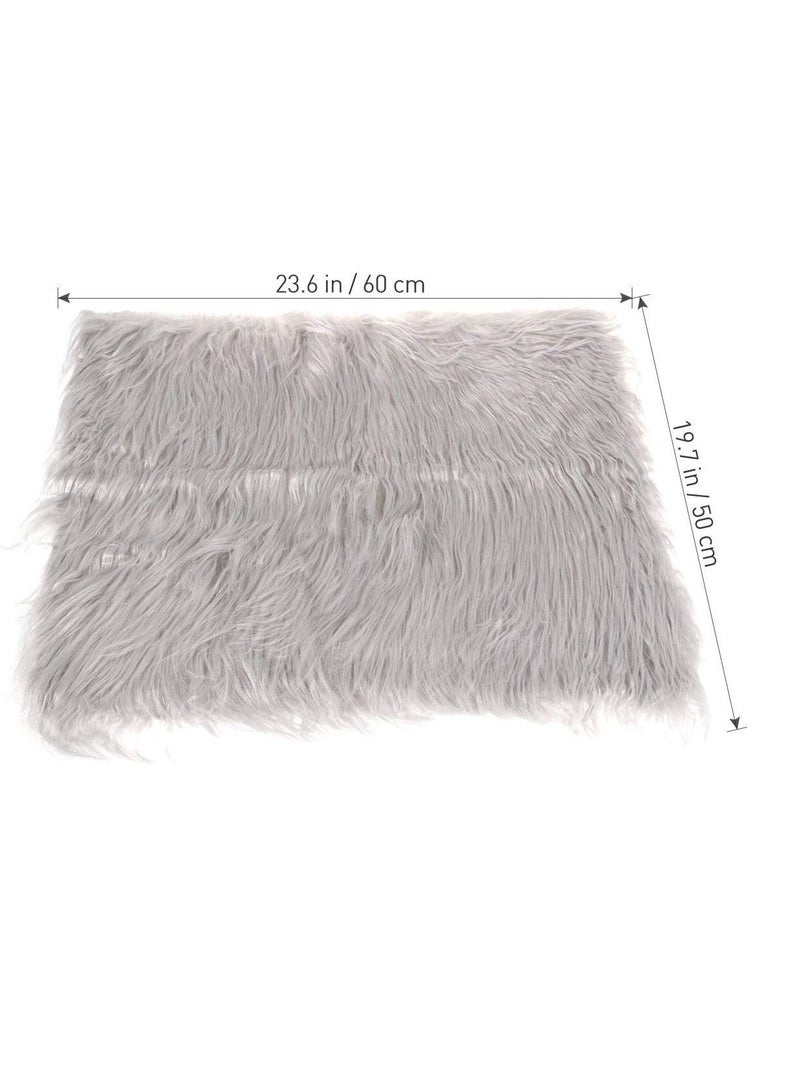 Baby Newborn Fur Photography Photo Props Blanket rug Background Backdrops - Grey  - Image 5