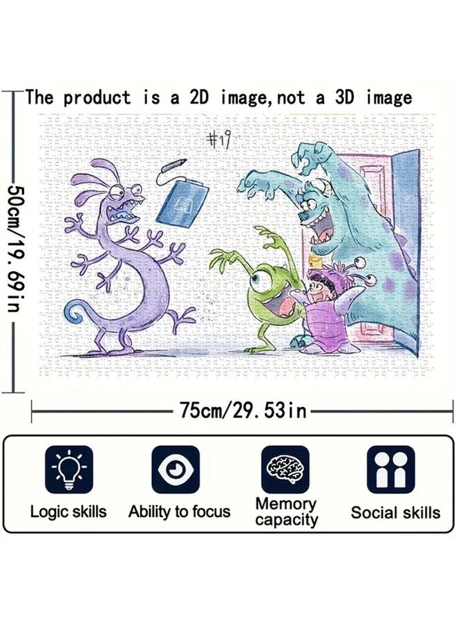 1000PCS Monsters Inc Wooden Jigsaw Puzzle Mini Creative Toy Family Entertainment - Image 5