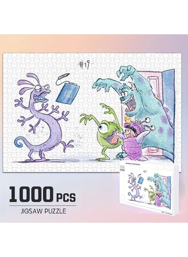 1000PCS Monsters Inc Wooden Jigsaw Puzzle Mini Creative Toy Family Entertainment - Image 1