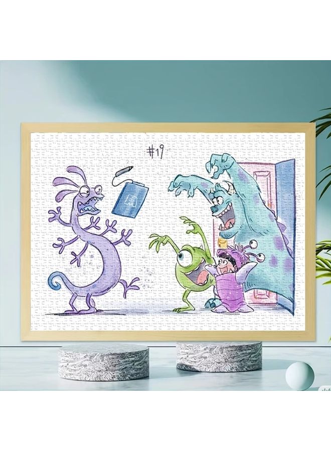 1000PCS Monsters Inc Wooden Jigsaw Puzzle Mini Creative Toy Family Entertainment - Image 4