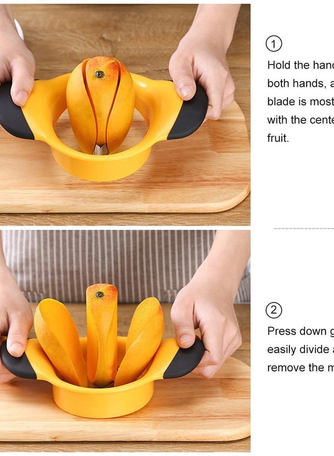 JAKENHAM Mango Slicer/Peeler/Cutter/Splitter/Pitte with Stainless Steel Blade Fruit Divider Ergonomic Rubber Grip Handle - Image 4