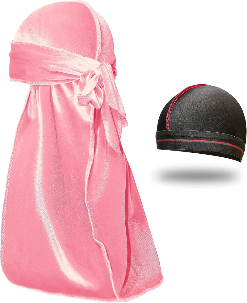 ForceWave Velvet Durag for Men Wave Cap Velvet Dorag for Men Women 360 Wave - Image 4