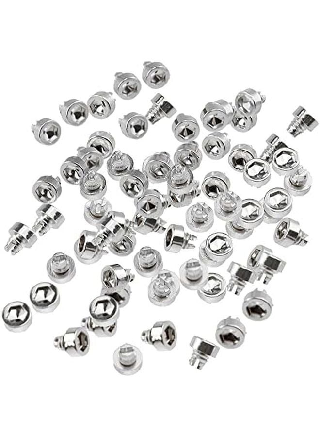 Silver 100 Pcs 7 5mm Car Wheel Rivets Plastic Tire Nuts Studs Bolts Rim Lip Decoration - Image 1