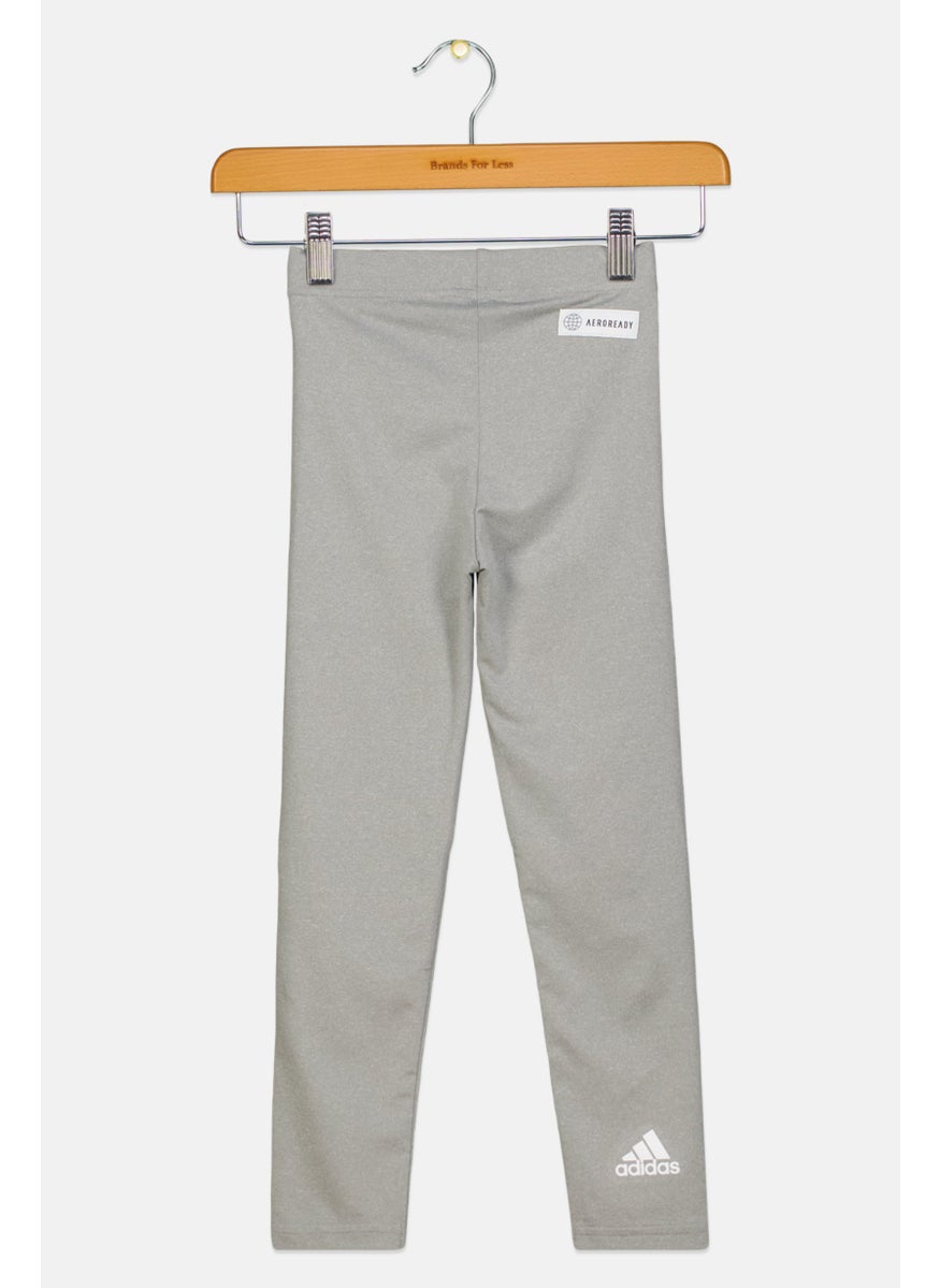 Adidas Toddlers Girl Brand Logo Leggings, Grey  - Image 2
