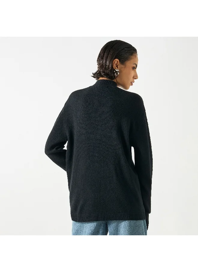 2Xtremz 2Xtremz Textured High Neck Sweater with Long Sleeves