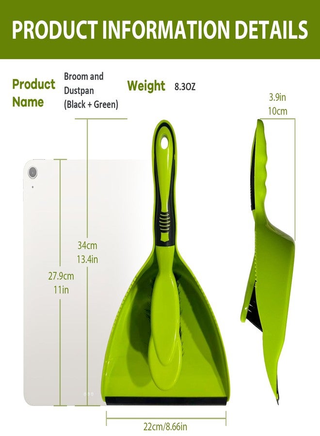 BAOYINGTE Dust Pan, Dustpan and Brush Set, Hand Broom and Dustpan Set, Small Dustpan and Brush Set, Mini Broom for use on Kitchen Floors, Tables, and Animal Cages Cleaning.（Green） - Image 5