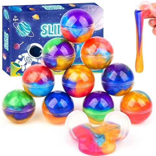 WUJYLY 12 Pack Galaxy Slime Balls Valentines Slime Party Favors NonSticky Soft Slime Kit for Classroom Prizes Stocking Stuffers Goodie Bag StuffersEaster Basket Stuffers for Kids Boys Girls - Image 1