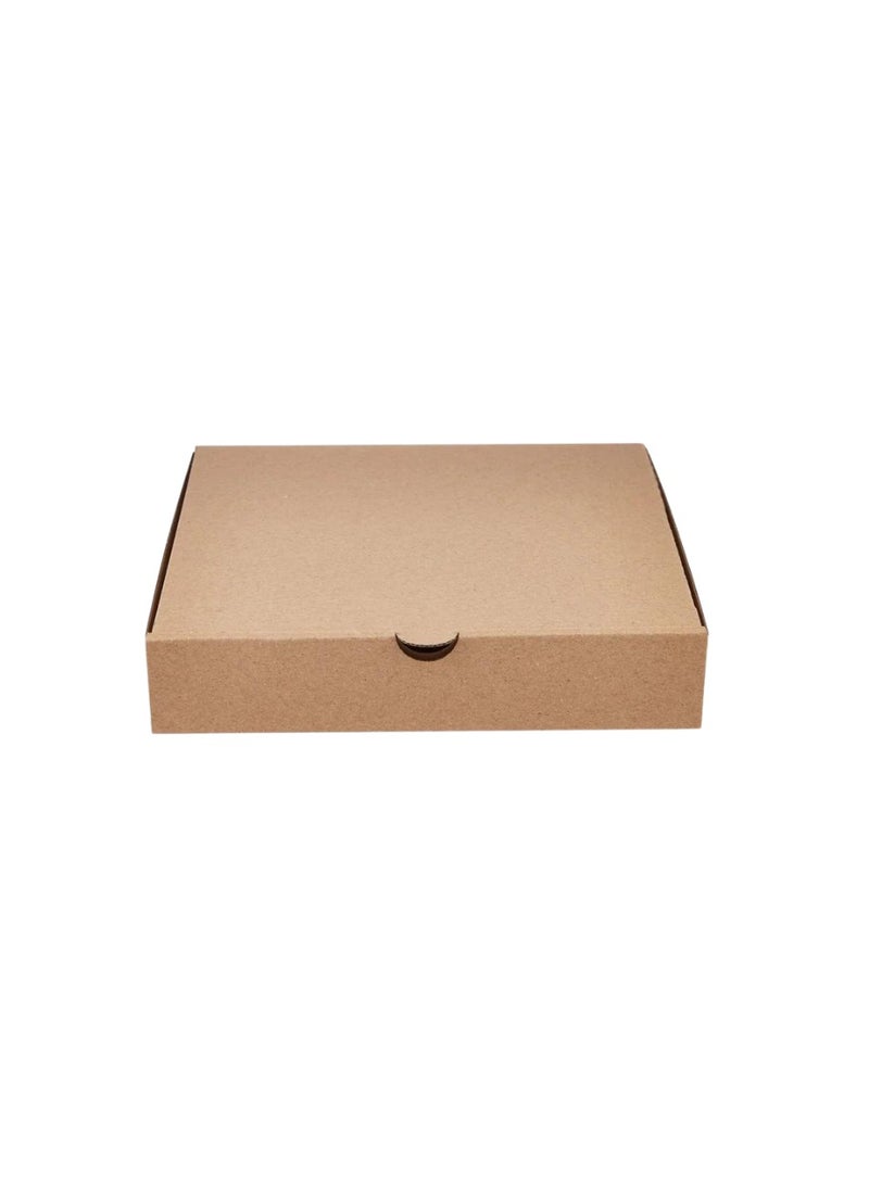 YASHTECH Eco friendly Disposable 23 x 23cm Kraft Brown Pizza Boxes 100 Pcs  - Image 1