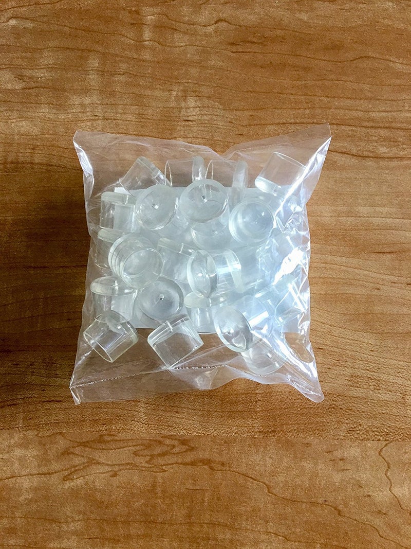 Shepherd 3/4" Round Non-Marking Rubber Slip-On Chair Leg Tips, Nonslip Protective Furniture Leg Caps for Chairs, Stools, and Tables on Hard Surfaces, Set of 24, Clear - Image 3