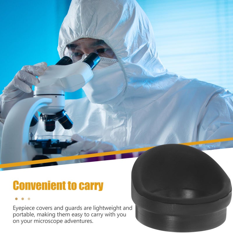 Microscope Rubber Eye Shields 2pcs Replaceable Eyepiece Covers Lab Classroom Science Supplies - Image 4