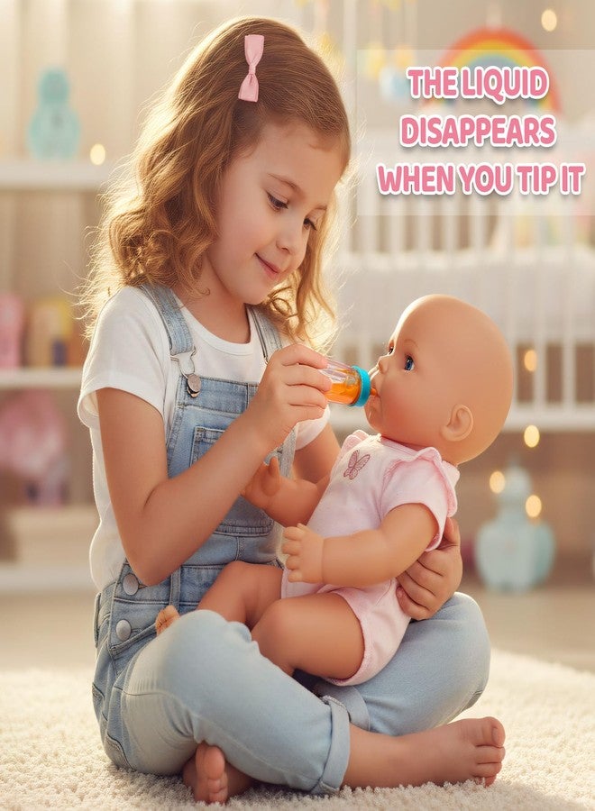 Uzoxlsn Baby Doll Accessories Set in Gift Box, 16 Pack Baby Doll Feeding Caring Kit with Pacifiers & Diaper Bag & Magic Bottles, Birthday / Christmas Party Goody Bag Stuffer, Toddler Kid Girl Pretend Play Toy - Image 5
