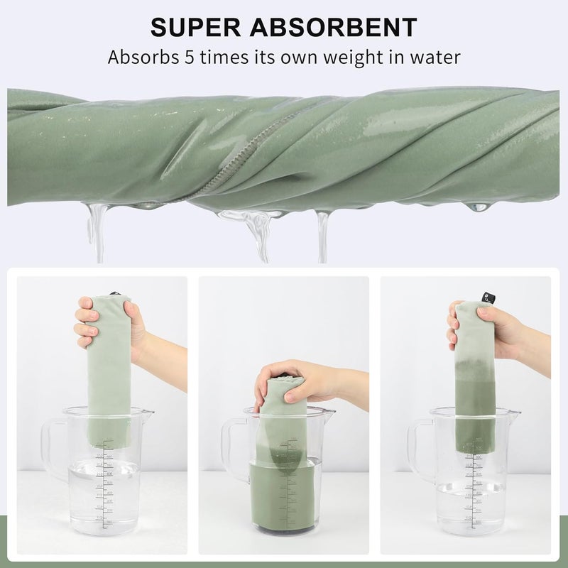 Rainleaf Microfiber Towel Perfect Travel & Gym & Camping Towel. Quick Dry - Super Absorbent - Ultra Compact - Lightweight. Suitable for Trip, Beach, Shower, Backpacking, Pool - Image 4