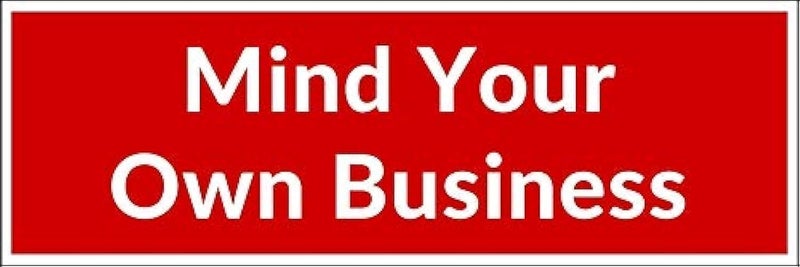 Vegamax Mind Your Own Business Vinyl Bumper Sticker Decal for Cars Laptop Water Bottle - Image 1