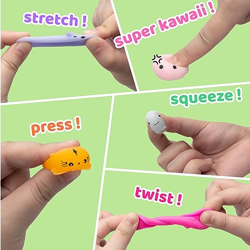 Dioju 110 Pcs Mochi Squishy Toy Mini Kawaii Squishies Bulk Sensory Fidget Toys Goody Bag Party Favors for Kids Classroom Prizes Pinata Filler Carnival Stocking Stuffers Christmas Birthday Gifts - Image 5