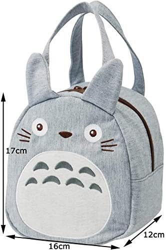 Skater Totoro Die Cut Lunch Bag with Zip Closure  Totoro Grey - Image 4